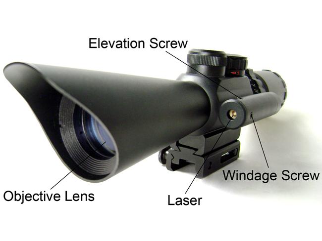 Red Green dot laser Crosshair Scope sight 3.5X-10X40mm Picatinny